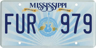 MS license plate FUR979