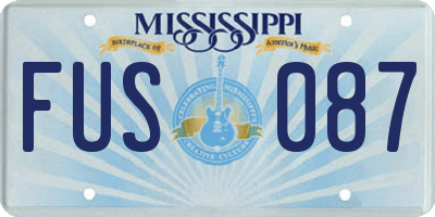 MS license plate FUS087