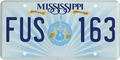 MS license plate FUS163