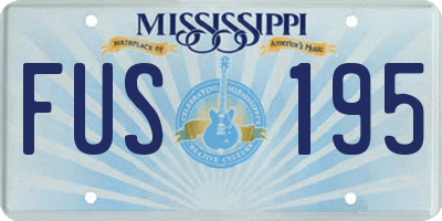 MS license plate FUS195