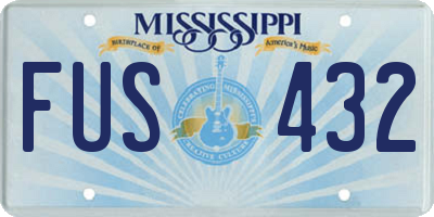MS license plate FUS432