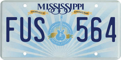 MS license plate FUS564