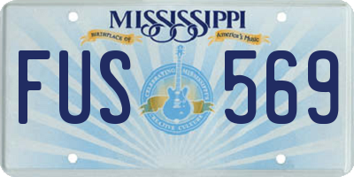 MS license plate FUS569