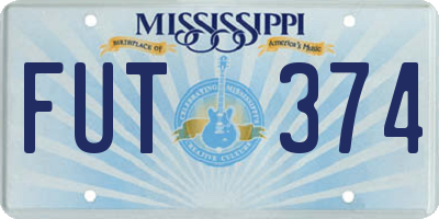 MS license plate FUT374