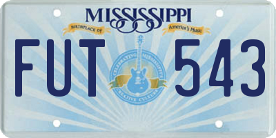 MS license plate FUT543