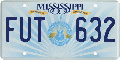 MS license plate FUT632