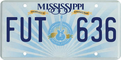 MS license plate FUT636