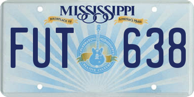 MS license plate FUT638