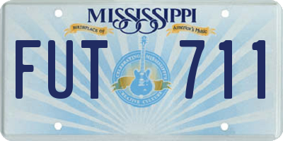 MS license plate FUT711