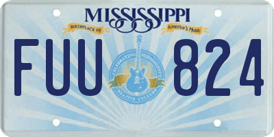 MS license plate FUU824