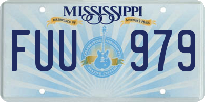 MS license plate FUU979