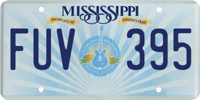 MS license plate FUV395