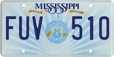 MS license plate FUV510
