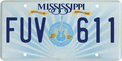 MS license plate FUV611