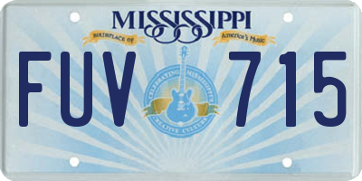 MS license plate FUV715
