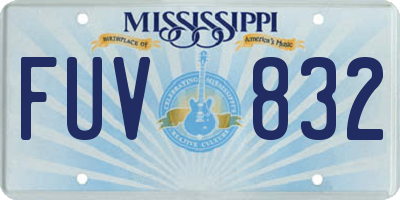MS license plate FUV832