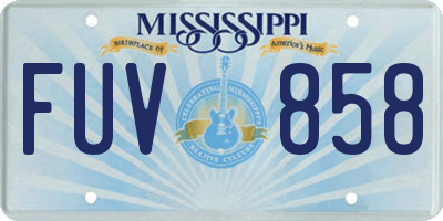 MS license plate FUV858