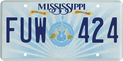 MS license plate FUW424