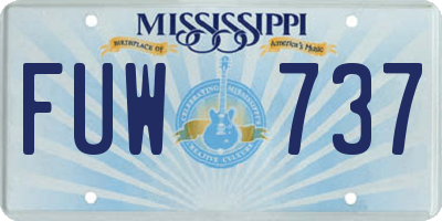 MS license plate FUW737