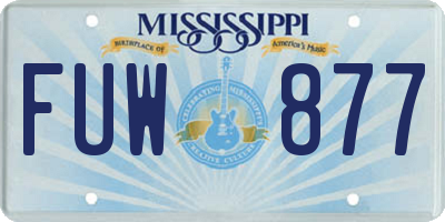 MS license plate FUW877