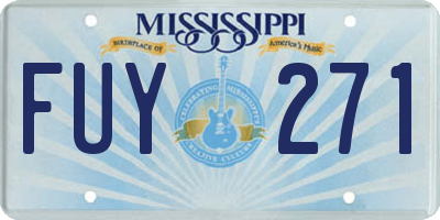 MS license plate FUY271