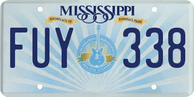 MS license plate FUY338