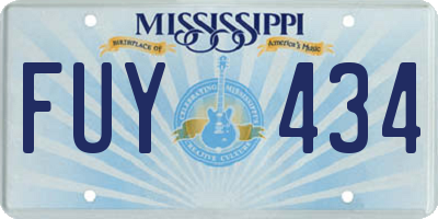 MS license plate FUY434