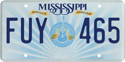 MS license plate FUY465