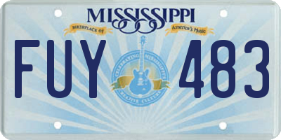 MS license plate FUY483