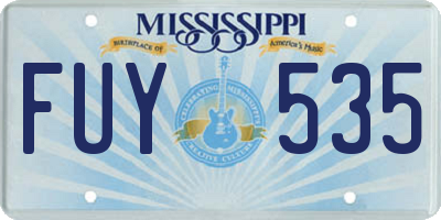 MS license plate FUY535