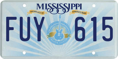 MS license plate FUY615