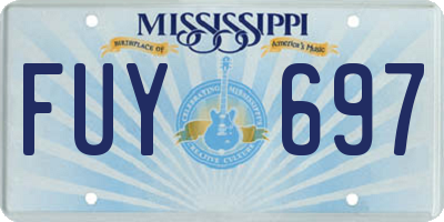 MS license plate FUY697