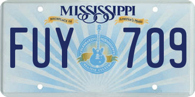 MS license plate FUY709