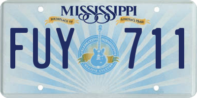 MS license plate FUY711