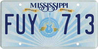 MS license plate FUY713