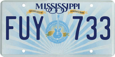 MS license plate FUY733