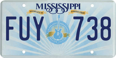 MS license plate FUY738