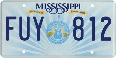 MS license plate FUY812