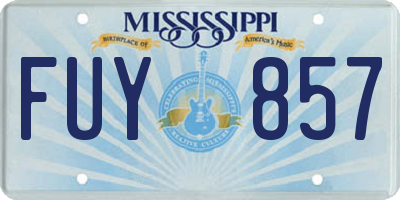 MS license plate FUY857