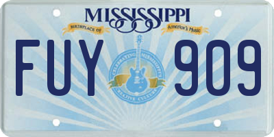 MS license plate FUY909