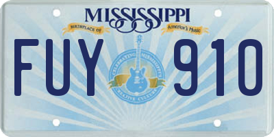 MS license plate FUY910