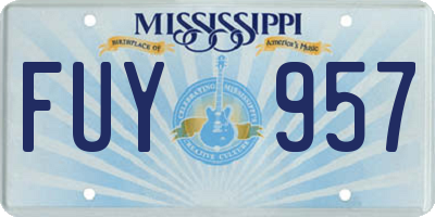 MS license plate FUY957