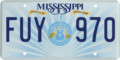 MS license plate FUY970