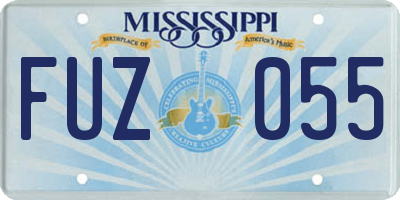 MS license plate FUZ055