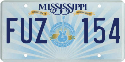 MS license plate FUZ154