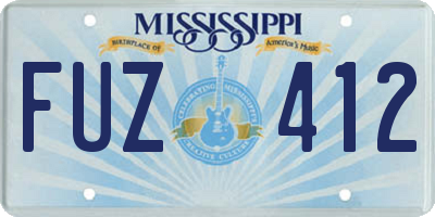 MS license plate FUZ412