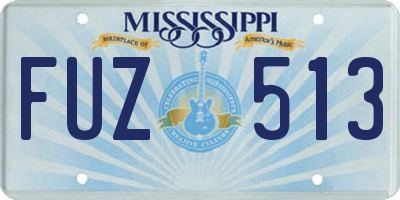 MS license plate FUZ513