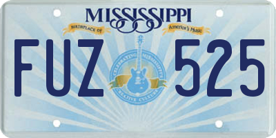 MS license plate FUZ525