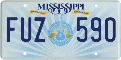 MS license plate FUZ590