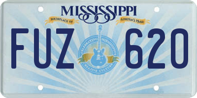 MS license plate FUZ620